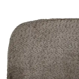 Fauteuil, taupe stof, zwart metalen onderstel